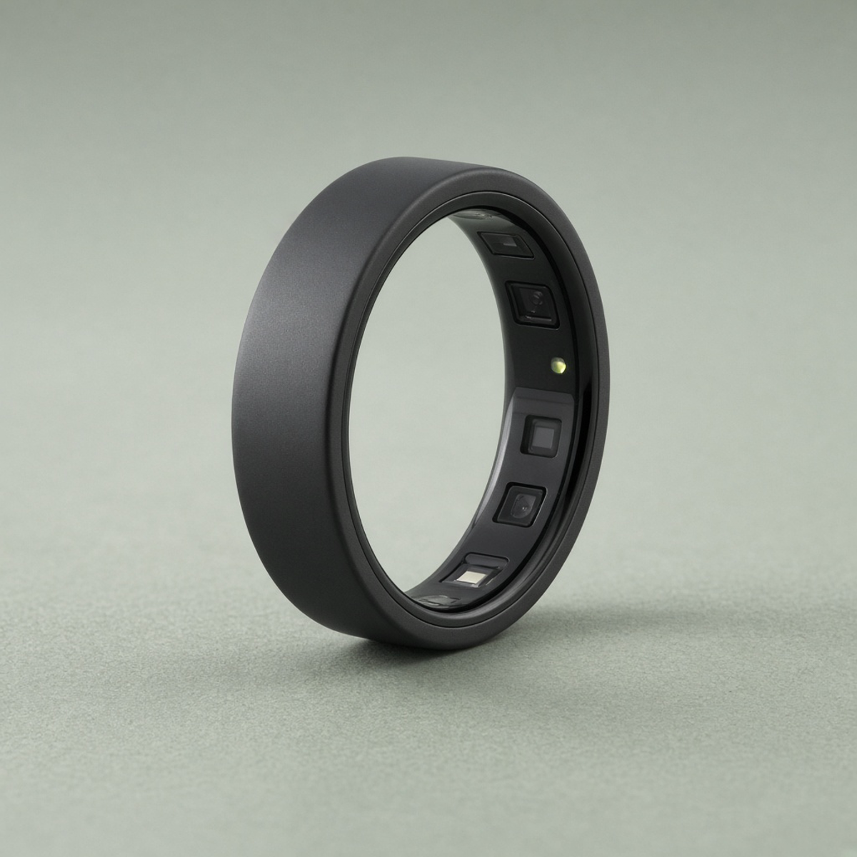 Stealth Oura Ring 5, sensors visible inside the band